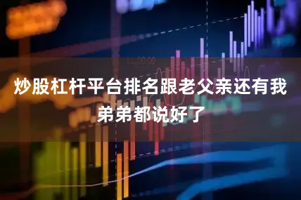 炒股杠杆平台排名跟老父亲还有我弟弟都说好了